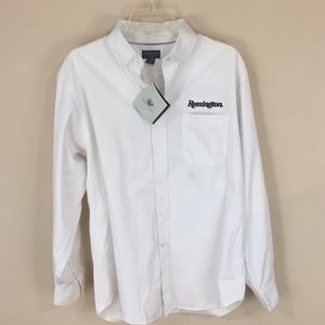 Remington White Button Down  Chestnut Hill Shirt Size Medium New with Tags